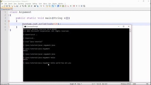 Core Java Tutorial In Hindi | Part - 05  Command Line Arguments | CSEtutorials