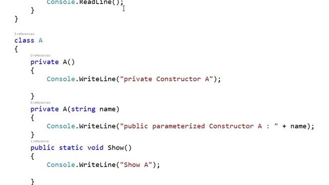 how to call private constructor in c# смотреть онлайн
