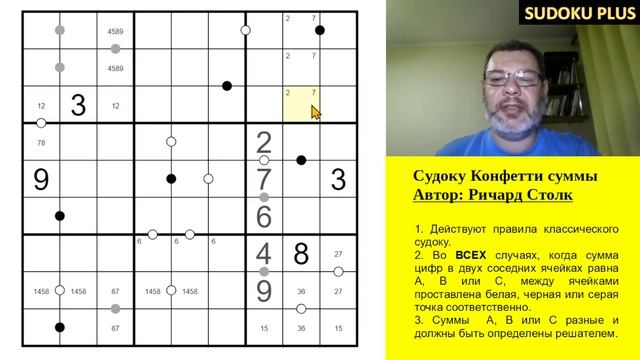 Судоку Конфетти суммы. Сила негатива