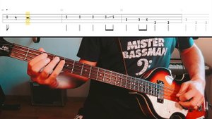 The Beatles - Can't Buy Me Love /// BASS LINE [Play Along Tabs]