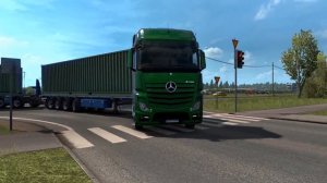 ETS 2 Beyond the Baltic Sea - The New Actros + HCT Flatbed Double Trailers In Finland