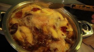 Cливовый компот с яблоками -  как приготовить компот из слив .