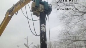 Бурение погружение шпунта вибропогружателем
