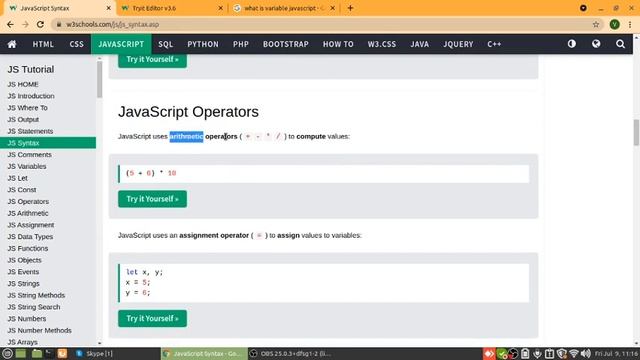 Javascript with w3schools part 3 || Syntax || #hindi