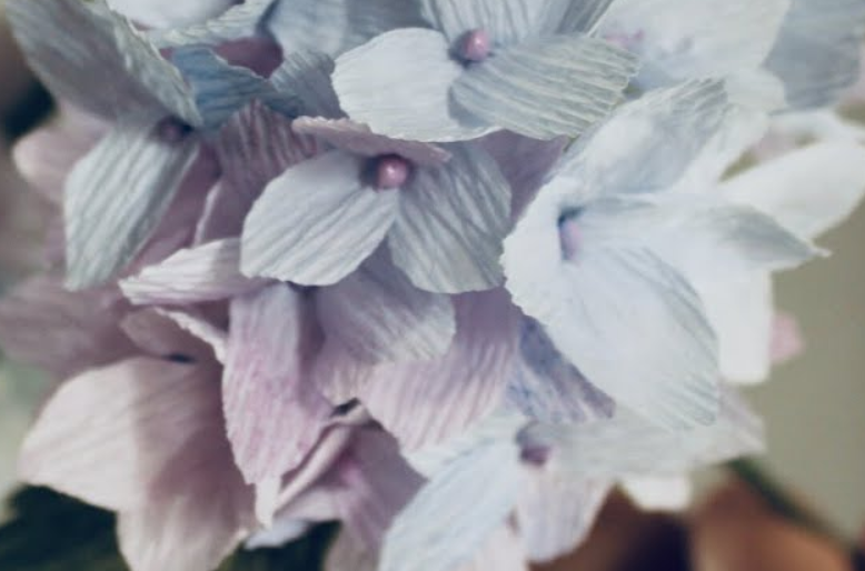Гортензия. Цветы из гофрированной бумаги своими руками / DIY Crepe paper flowers Hydrangea
