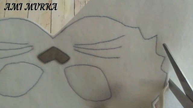 DIY маска - кошка из фетра. AMI MURKA