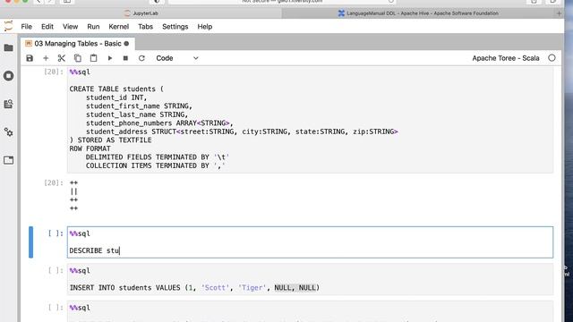 Spark SQL - Basic DDL and DML - Overview of Data Types