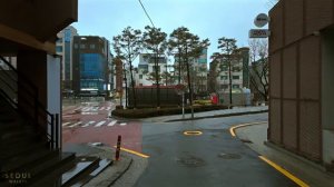 Rainy Walk Around Hongdae Streets on the Last Morning of 2023