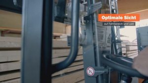 Многоходовой погрузчик HUBTEX DQ X - обзор работы погрузчика с длинномерными грузами - КИИТ