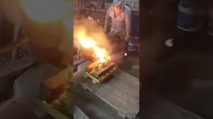 Заливка стали 110Г13Л в оболочковые формы