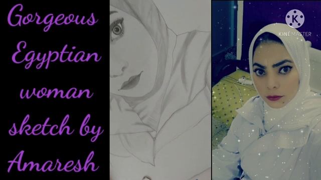 Beautiful Egyptian woman's sketch. смотреть онлайн