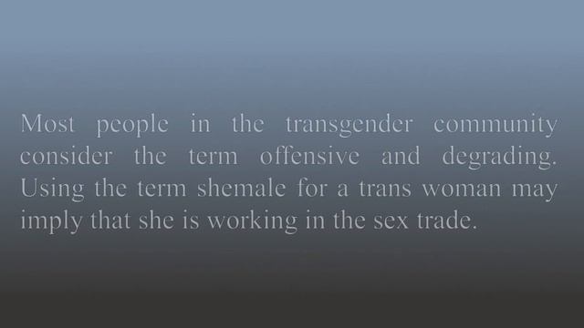 Shemale - Meaning and How To Pronounce