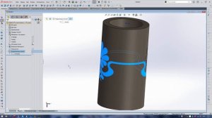 Solidworks создание орнамента на цилиндрической поверхности