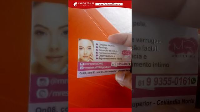 Panfletos DF - Cartão de Visita Com Verniz Localizado