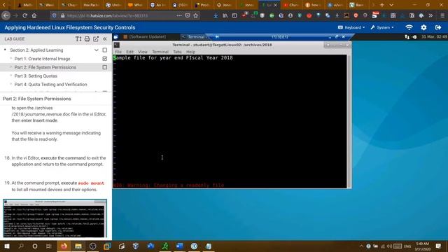 Applying Hardened Linux Filesystem Security Controls Section 2 смотреть онлайн