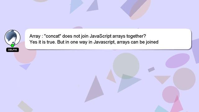 Array : "concat" does not join JavaScript arrays together?