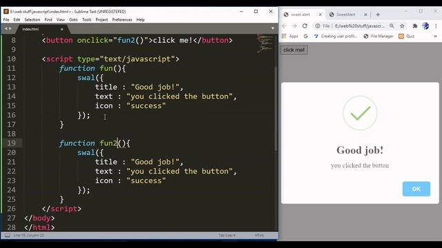 Sweet Alert  | JavaScript Pop Up Box 2020 (Hindi)