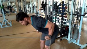 Tríceps Coice Bilateral com Corda no Cross