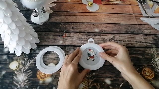 ЕЛОЧНЫЙ ШАРИК СВОИМИ РУКАМИ /ИГРУШКА ИЗ ПОТОЛОЧНОЙ ПЛИТКИ