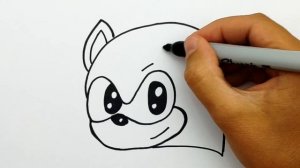 Как нарисовать Соника  Легко и просто. Просто рисуем Соника. Рисунки для срисовки #613