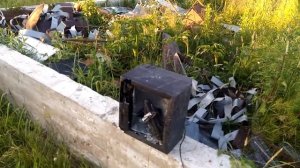 Краш тест телевизора \ или как разбить телевизор на даче Уничтожили