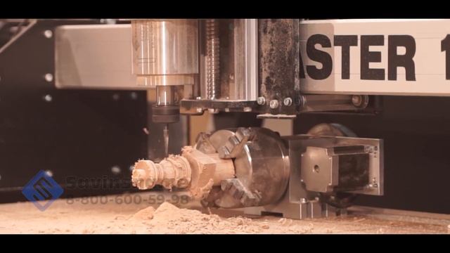 Поворотная ось на фрезерном станке с ЧПУ MASTER 1515 SERVO PRO. SAVINSNAME. ЧПУ ПО ДЕРЕВУ.