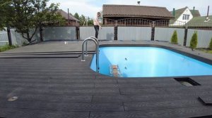 Высокая терраса ДПК под бассейн