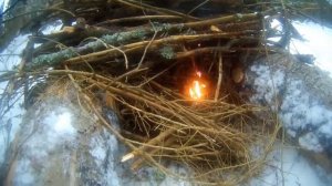 Разведение костра с одной спички