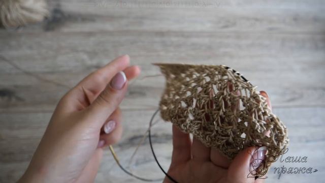 Узор спицами «Паутинка» | "Spider line" Knitting pattern смотреть онлайн