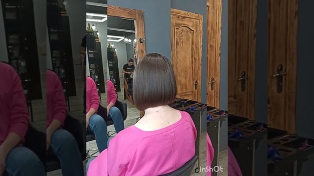 Женская стрижка прямой Боб Women's haircut straight bob #женскаястрижка#стрижка#прямойбоб#haircutbo