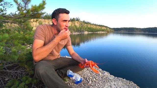 24-Часа из Тони на Карьере. Поймал Лобстера Подводная охота на самодельное ружье смотреть онлайн