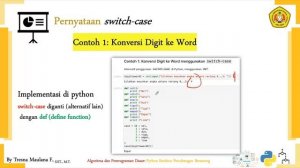 Day-5 Python Struktur Percabangan Bersarang (Nested-IF): Pernyataan SWITCH-CASE (Part-D)