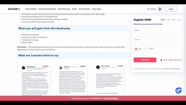 Free Advanced JavaScript Course with Free Certificate by Scaler | Tamil