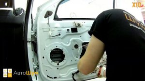 Шумоизоляция дверей Nissan Terrano в уровне Премиум. АвтоШум.