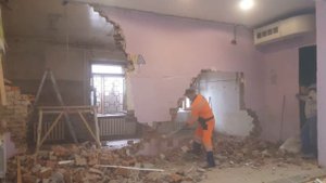 Быстрый демонтаж стены