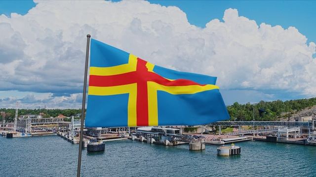 Флаг Аландских островов (Финляндия)