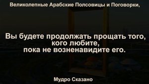 Великолепные Арабские Пословицы и Поговорки, Которые Заставляют Задуматься. Цитаты Арабских Мудрецо