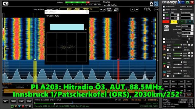 19.08.2022 07:43UTC, [Es], Hitradio Ö3, Австрия,  88.5МГц, 2030км
