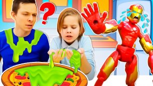 Супергерои Человек Паук и Айронмен на кухне! Как Железный Человек сделал бургер? Игры для детей