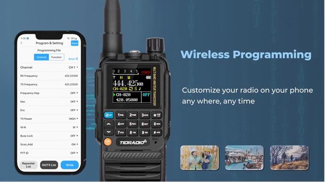 Рация дальнего радиуса действия TIDRADIO H3 с Алиэкспресс