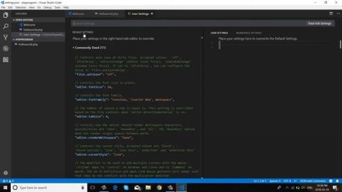 How to configure php.validate.executablePath in visual studio code