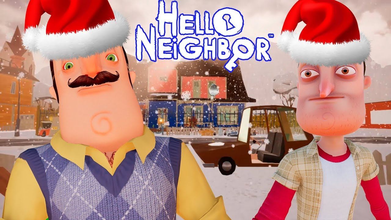 Играть новый сосед. Привет сосед дед Мороз. Новогодний привет сосед. Hello Neighbor новый год. Secret Neighbor сосед новогодний.