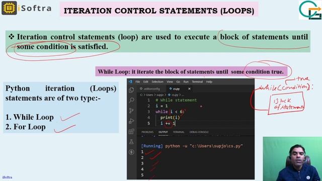 Control flow statements in Python | Lecture no. 5 | iSoftra