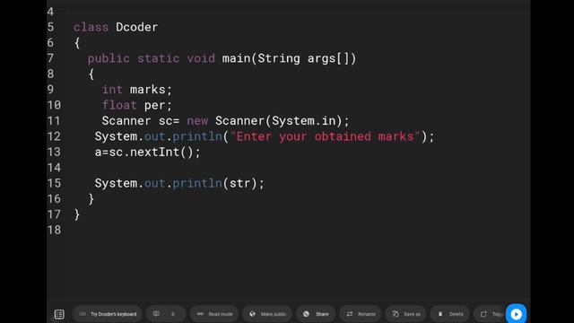 java part 7, W.A.P to find Percentage of Given Number. Simple Program in java. input by user.