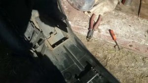 Ремонт  направляющей переднего бампера пассат б3