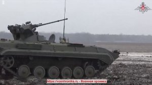 2023.02.15. Война на Украине. Подготовка экипажей модернизированных БРМ-1К в тыловом районе зоны СВО