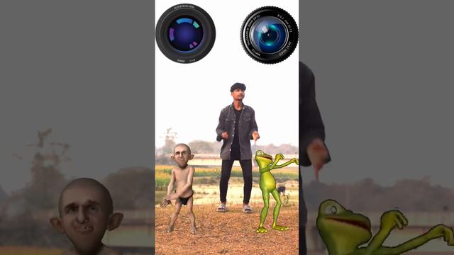 24 February 2024 camera lens to frog, joker, gorilla and damitucosita #shortvideo #vfx #viral #funn