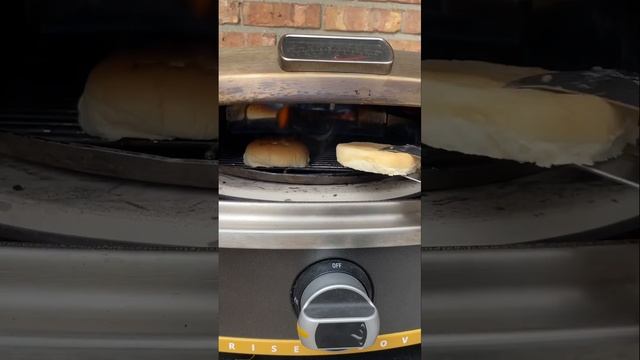 Burger on a Pizza Oven