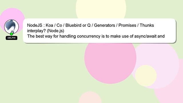 NodeJS : Koa / Co / Bluebird or Q / Generators / Promises / Thunks interplay? (Node.js)