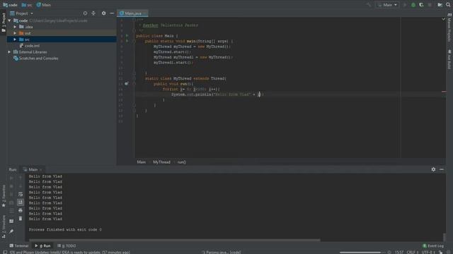 Java: Многопоточность( урок 1)